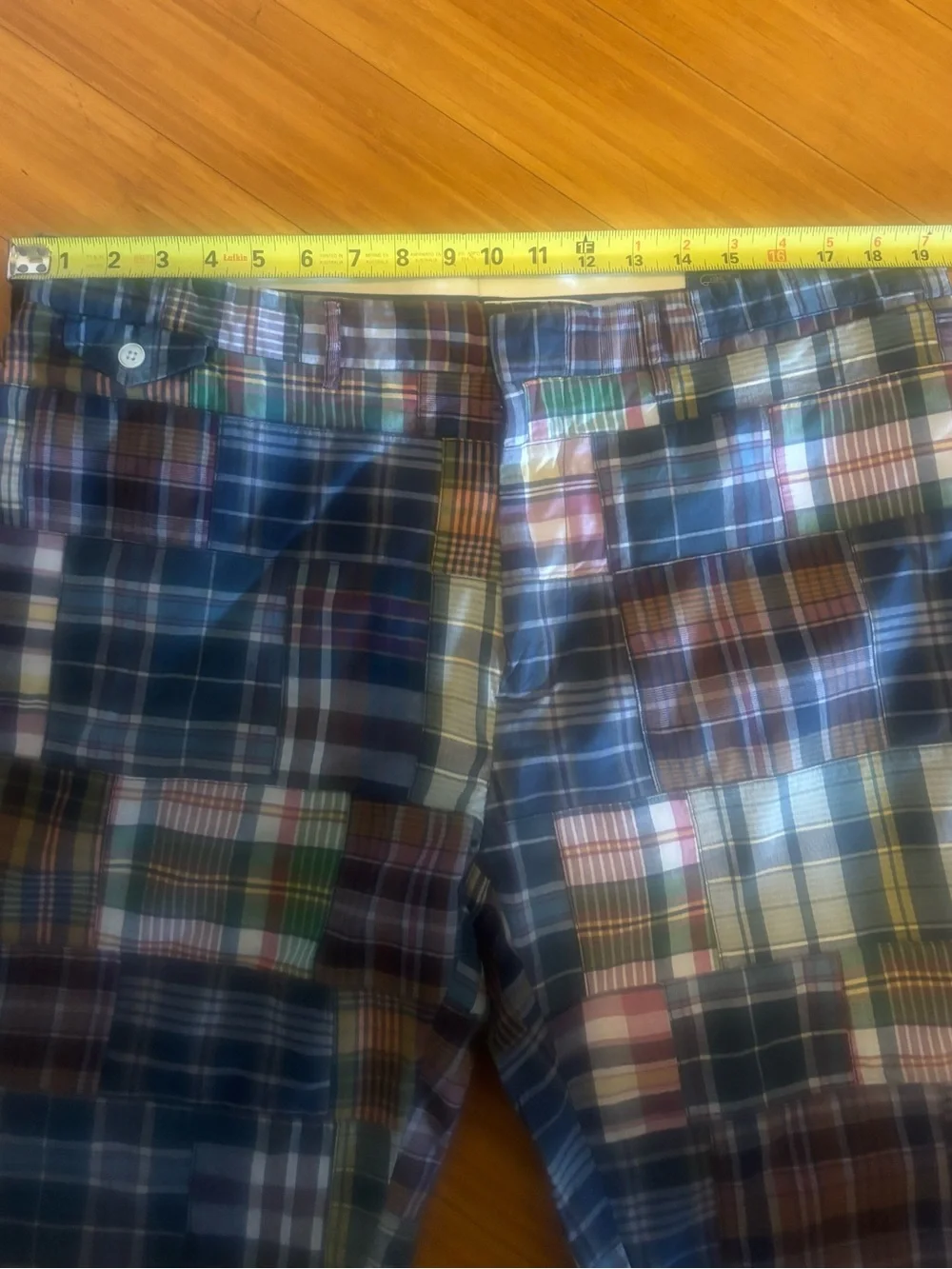 Men's Ralph Lauren Polo Multicolor Patchwork Plaid Shorts size 38 waist - Picture 8 of 8
